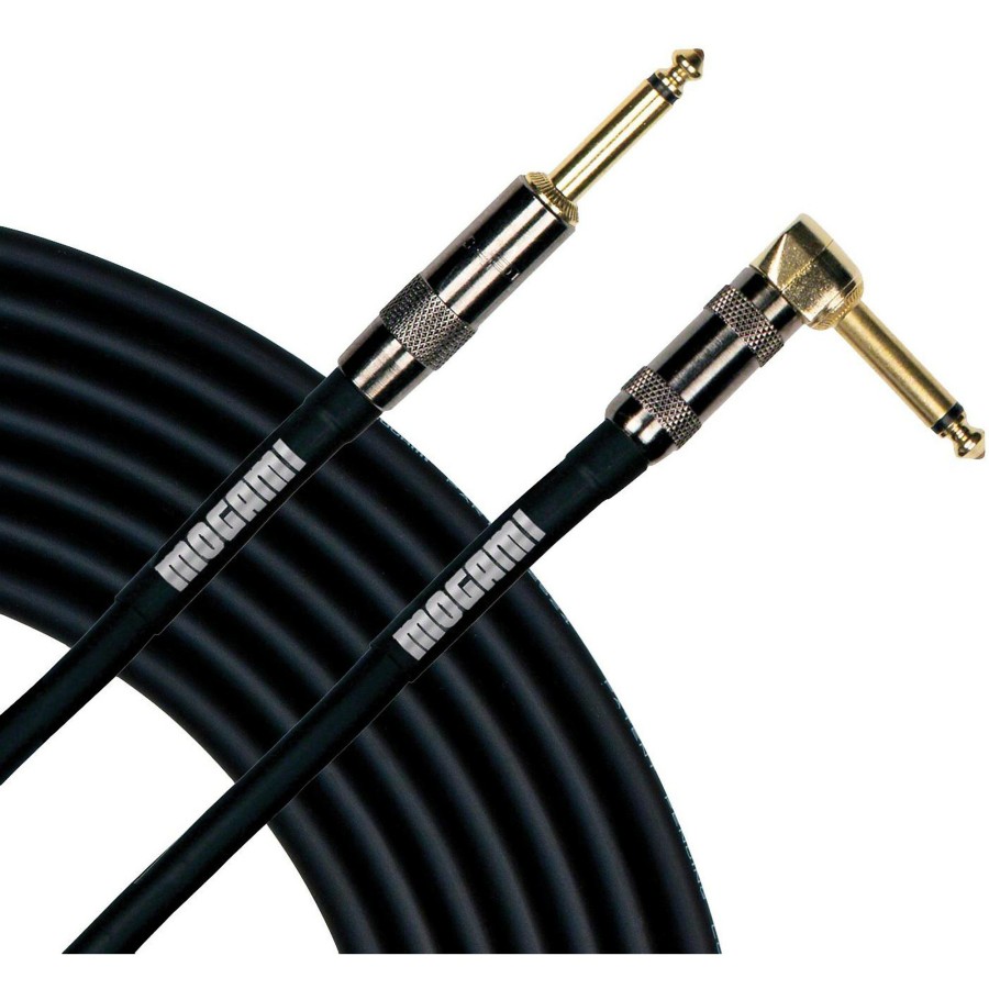 Guitars Mogami Instrument Cables | Mogami Platinum Instrument Cable With Right Angle To Straight End Connectors 6 Ft. Right Angle To Straight