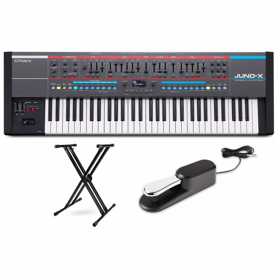 Keyboards & Midi Roland | Roland Juno-X With Proline Sustain Pedal And X-Stand