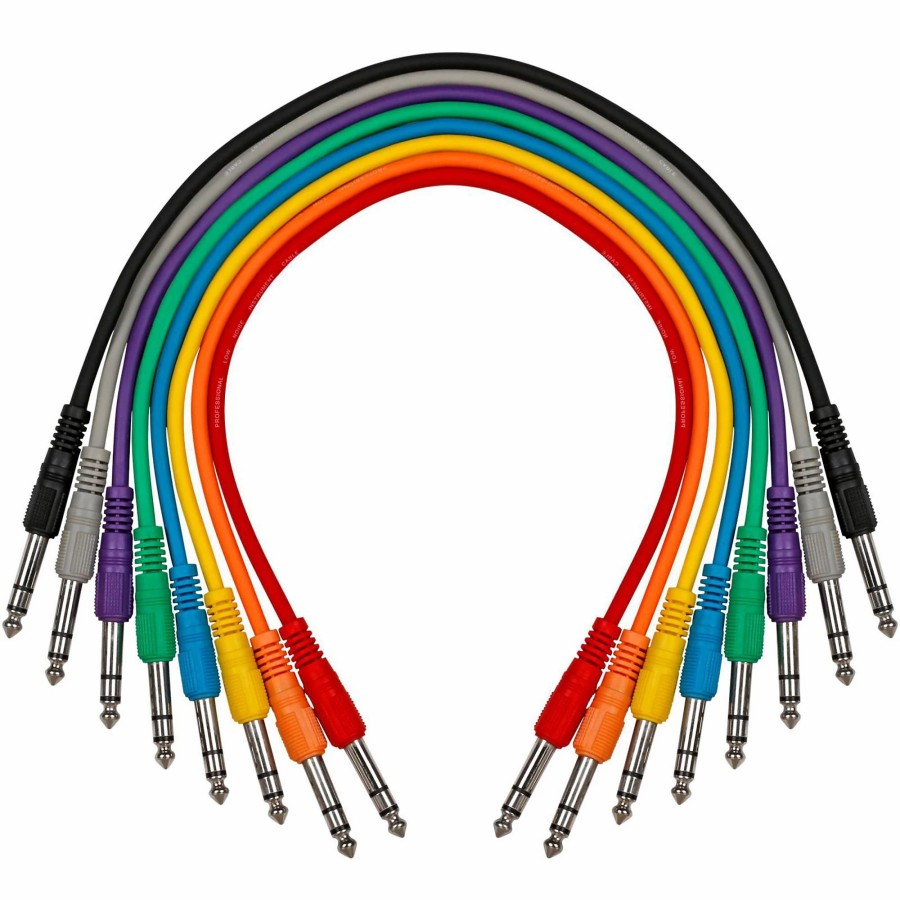 Guitars Livewire Instrument Cables | Livewire Trs-Trs Straight-Straight Patch Cable 8-Pack 17 In.