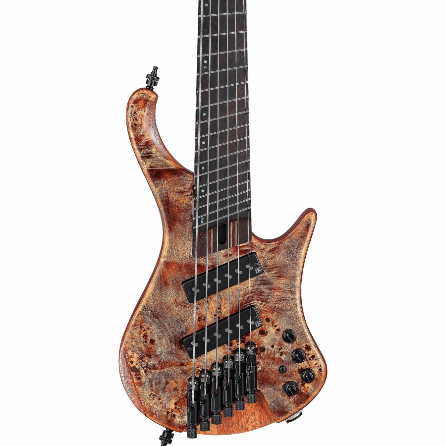 Basses Ibanez 6+ String | Ibanez Ehb1506Ms 6-String Multi-Scale Ergonomic Headless Bass Antique Brown Stained Low Gloss