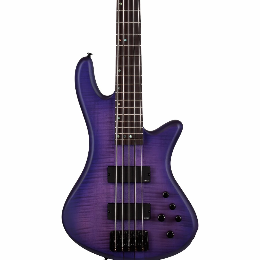 Basses Schecter Guitar Research 5-String | Schecter Guitar Research Limited-Edition Stiletto Studio-5 5-String Bass Transparent Purple Burst