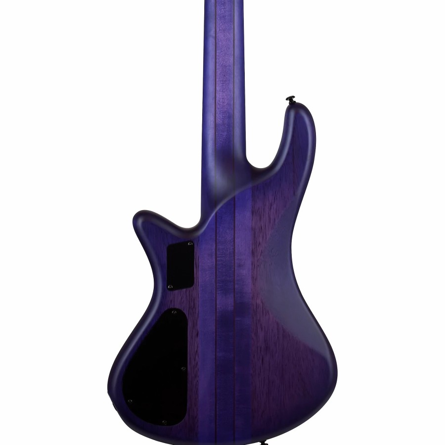 Basses Schecter Guitar Research 5-String | Schecter Guitar Research Limited-Edition Stiletto Studio-5 5-String Bass Transparent Purple Burst