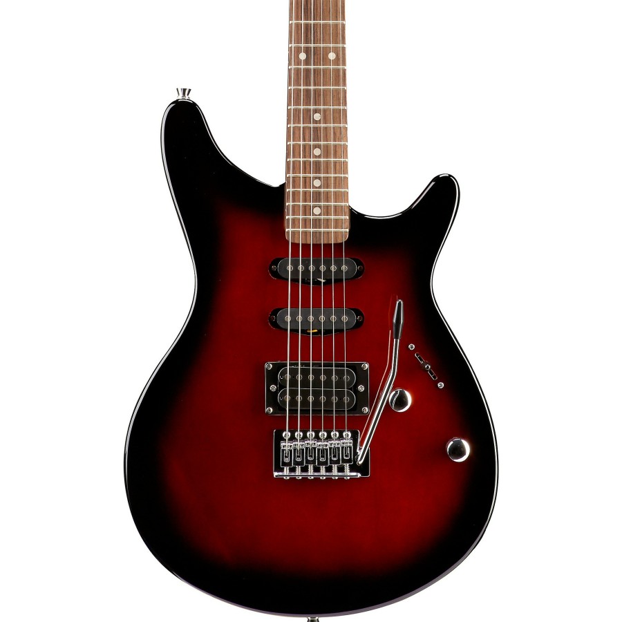 Guitars Rogue Solid Body | Rogue Rocketeer Electric Guitar Pack Red Burst