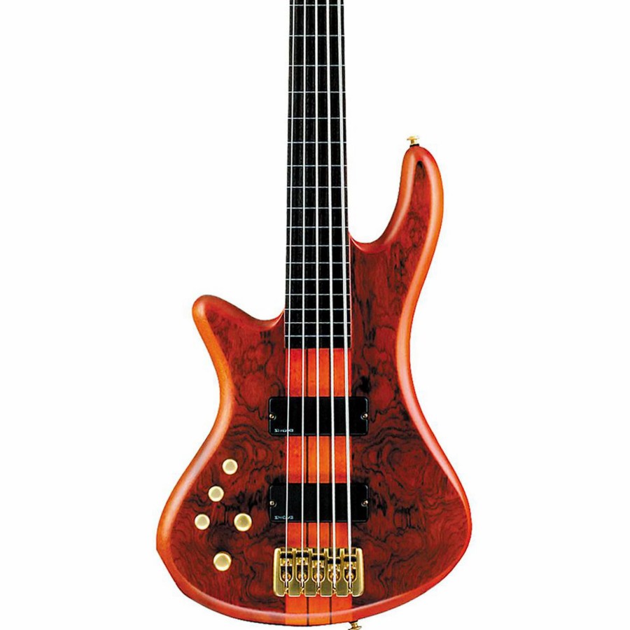 Basses Schecter Guitar Research Left-Handed | Schecter Guitar Research Stiletto Studio-5 Left-Handed Bass Satin Honey