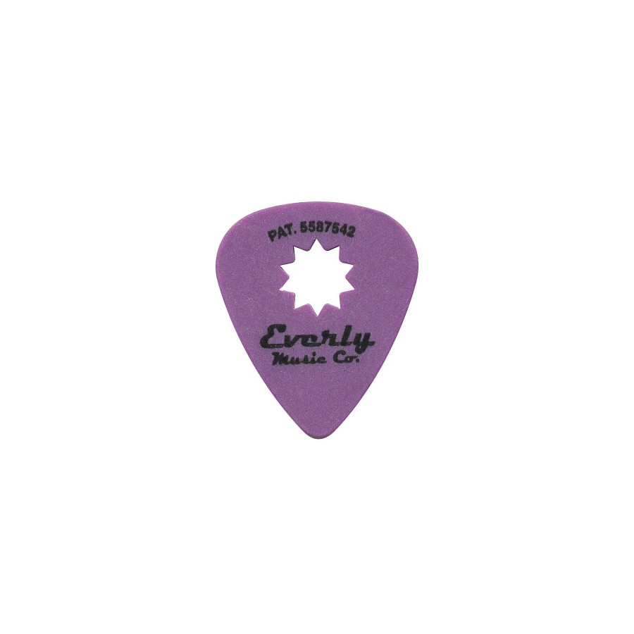 Guitars Everly Guitar Picks | Everly Star Grip Guitar Pick Dozen Purple 1.14 Mm