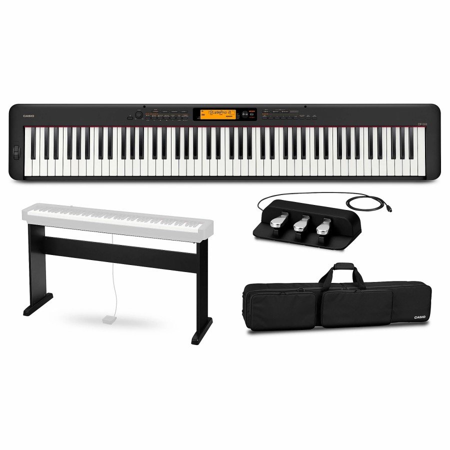 Keyboards & Midi Casio | Casio Cdp-S360 Digital Piano With Cs-46 Stand, Sp-34 Pedal And Bag Black