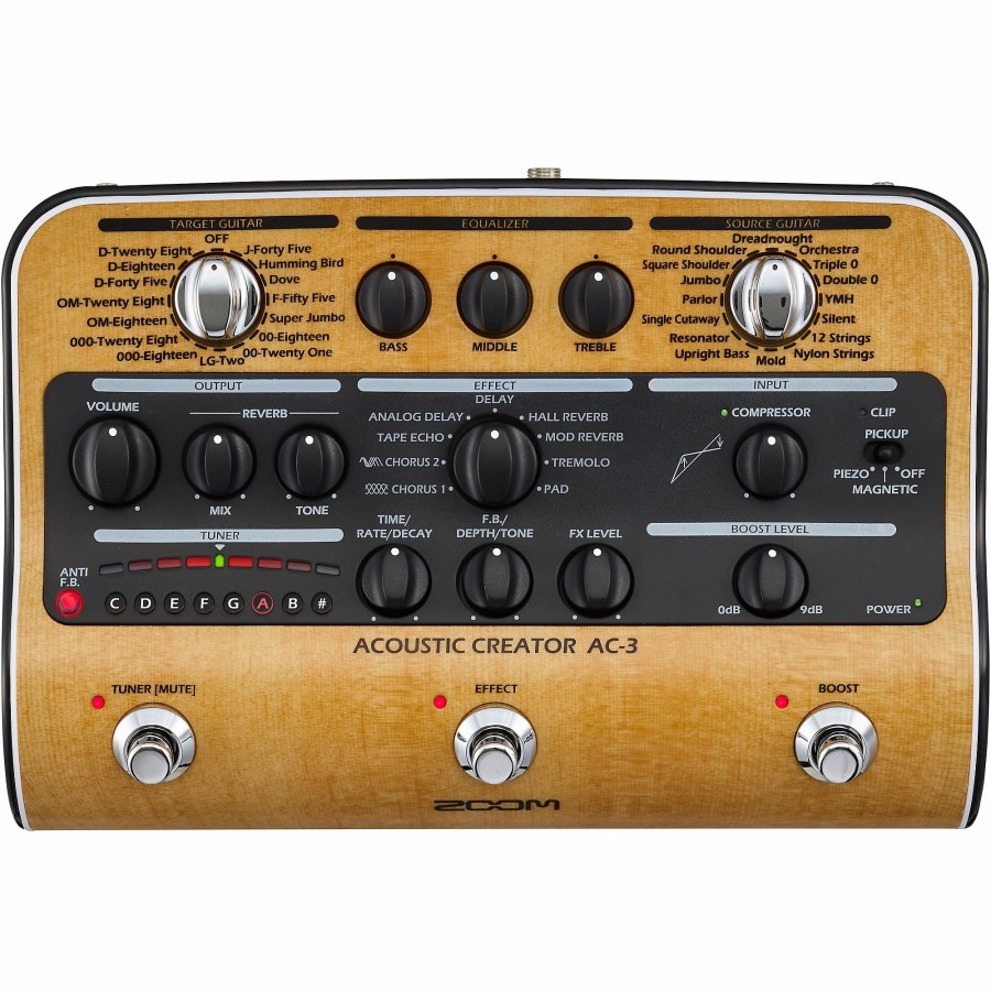 Amps & Effects Zoom Multi-Effects Pedals | Zoom Ac-3 Acoustic Creator Acoustic Multi-Effects Pedal