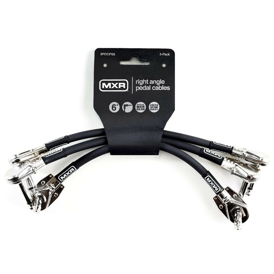 Guitars MXR Instrument Cables | Mxr Patch Cable 3-Pack 6 In. Black