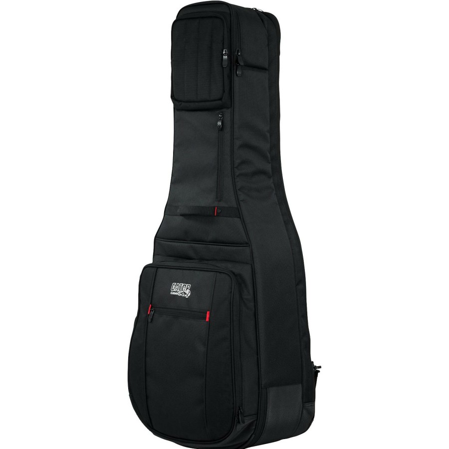 Guitars Gator Cases & Gig Bags | Gator Pro-Go Acoustic/Electric Double Gig Bag Black