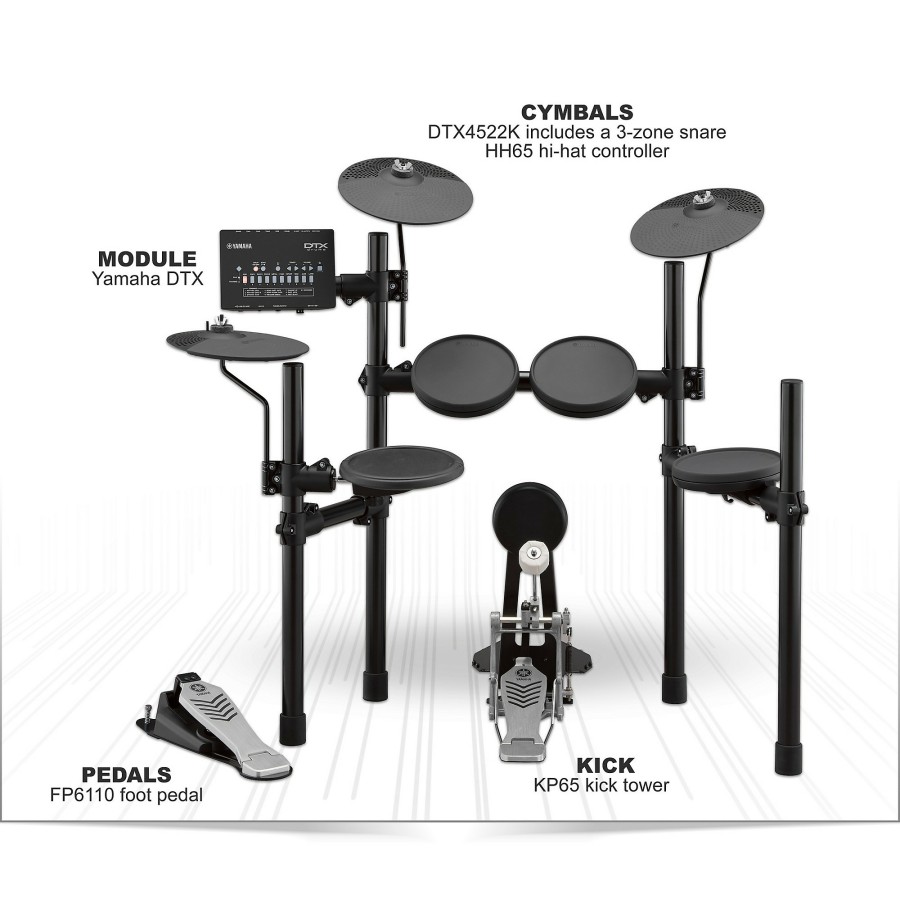 Drums Yamaha Electronic Drum Sets | Yamaha Dtx452K Electronic Drum Set