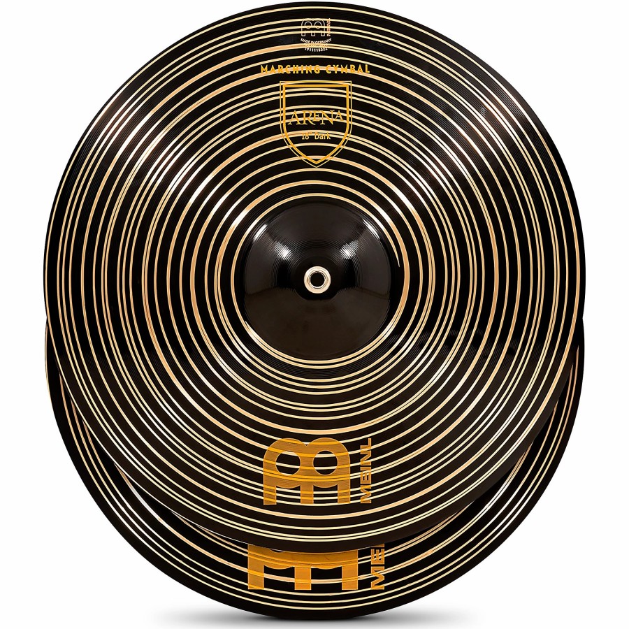 Band & Orchestra MEINL | Meinl Arena Dark Marching Cymbal Pair With Straps 18 In.