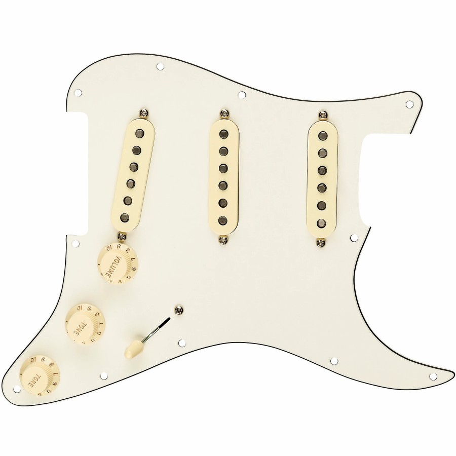 Basses Fender Fretted Instrument Accessories & Parts | Fender Stratocaster Sss 57/62 Pre-Wired Pickguard White/Back/White