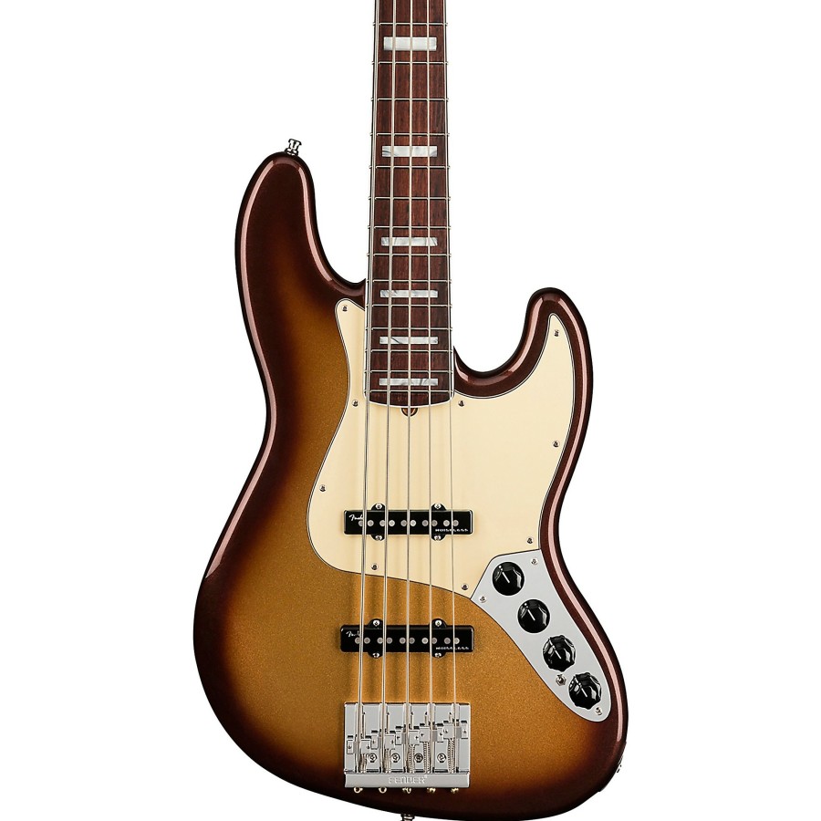 Basses Fender 5-String | Fender American Ultra Jazz Bass V 5-String Rosewood Fingerboard Mocha Burst