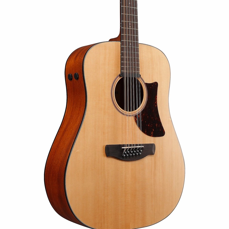 Guitars Ibanez 12-String | Ibanez Aad1012E Advanced 12-String Sitka Spruce-Okoume Dreadnought Acoustic-Electric Guitar Natural