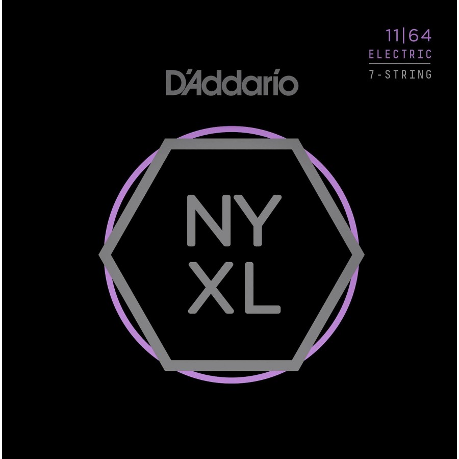 Guitars D'Addario Guitar Strings | D'Addario Nyxl1164 7-String Medium Nickel Wound Electric Guitar Strings (11-64)