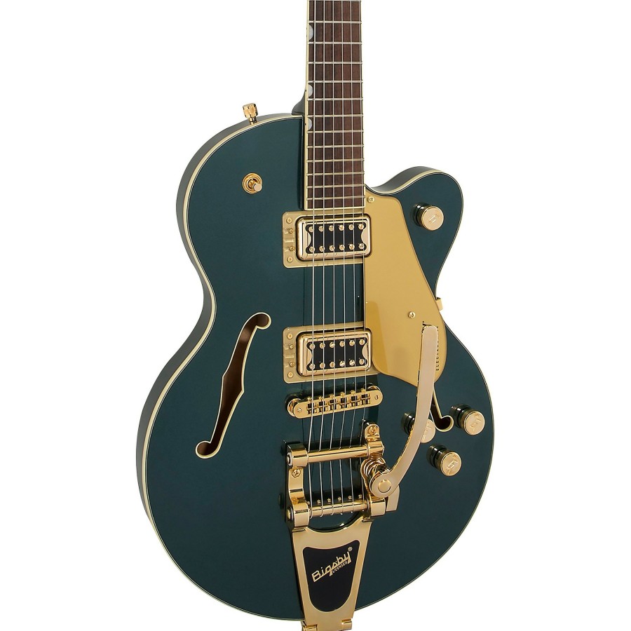 Guitars Gretsch Guitars Hollow & Semi-Hollow Body | Gretsch Guitars G5655Tg Electromatic Center Block Jr. Bigsby Electric Guitar Cadillac Green