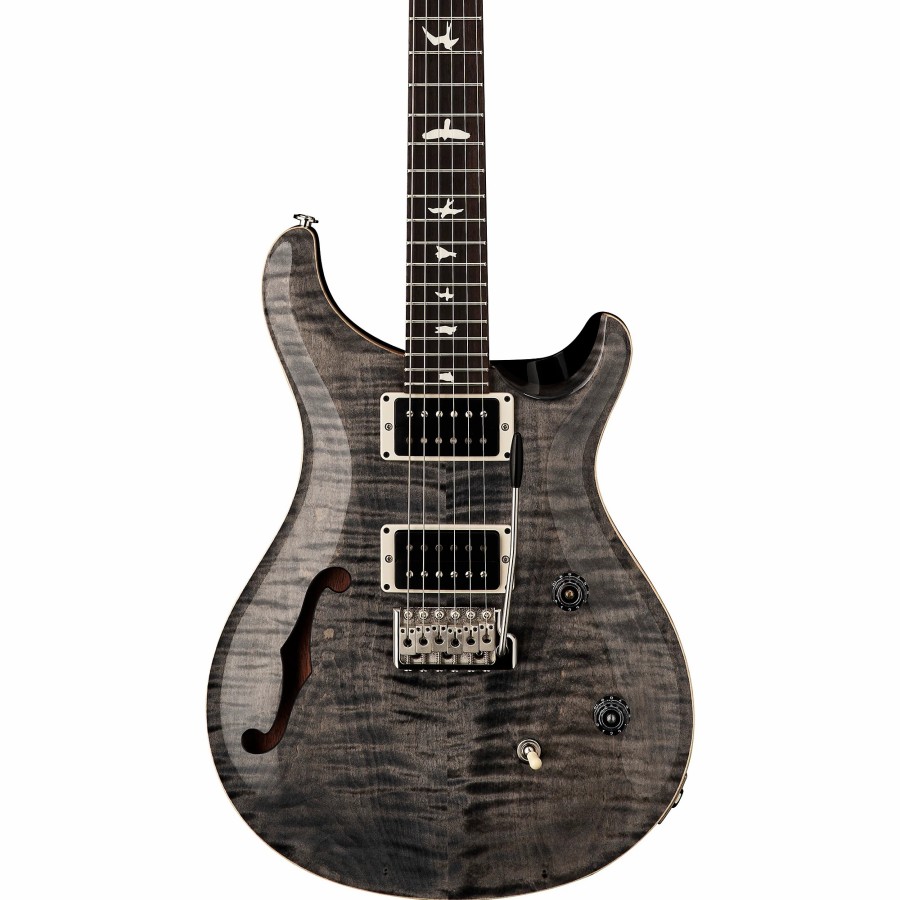 Guitars PRS Hollow & Semi-Hollow Body | Prs Ce 24 Semi-Hollow Electric Guitar Faded Gray Black