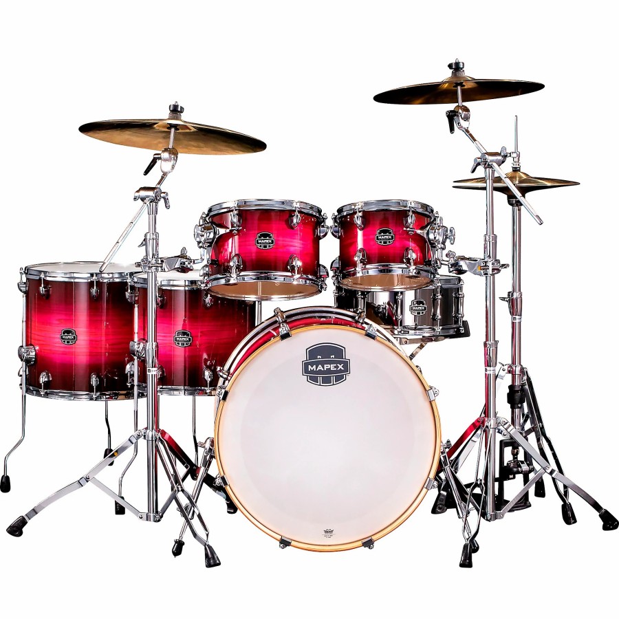 Drums Mapex Drum Sets | Mapex Lt628S Armory Series 6-Piece Studioease Shell Pack Fast Toms With 22" Bass Drum Tanzanite Burst