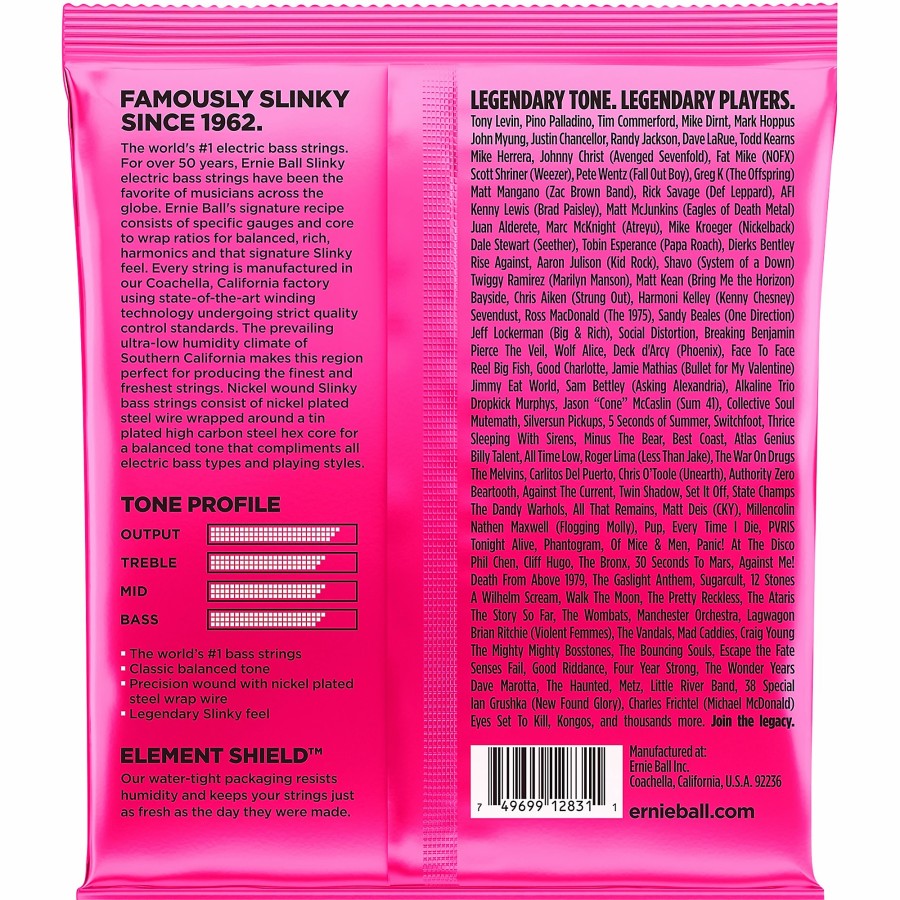 Basses Ernie Ball Bass Guitar Strings | Ernie Ball 2824 Super Slinky 5-String Bass Strings