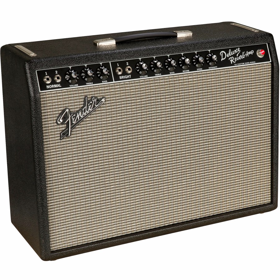 Amps & Effects Fender Combo Amps | Fender '64 Custom Deluxe Reverb 20W 1X12 Tube Guitar Combo Amp Black