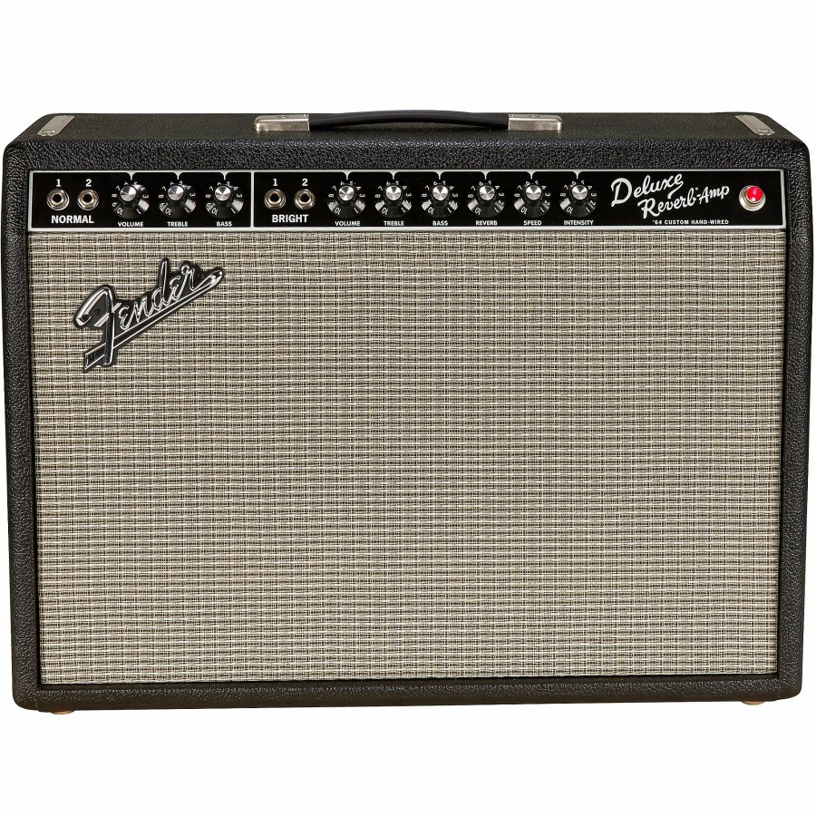 Amps & Effects Fender Combo Amps | Fender '64 Custom Deluxe Reverb 20W 1X12 Tube Guitar Combo Amp Black