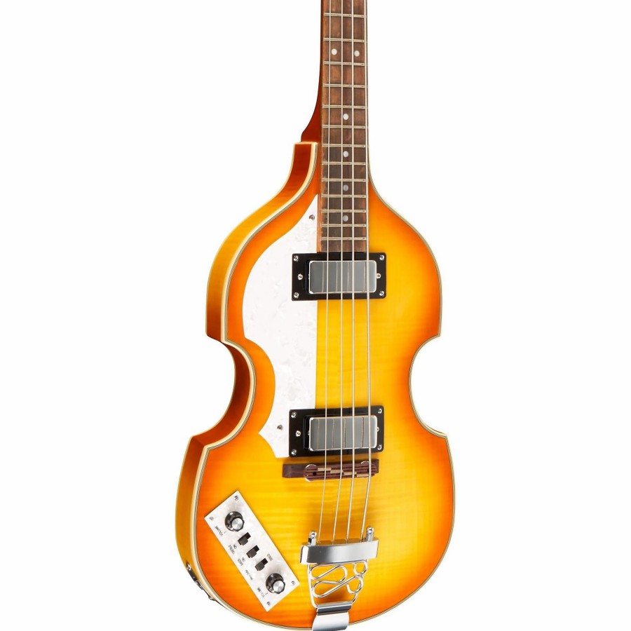 Basses Rogue Left-Handed | Rogue Vb100Lh Left-Handed Violin Bass Guitar Vintage Sunburst