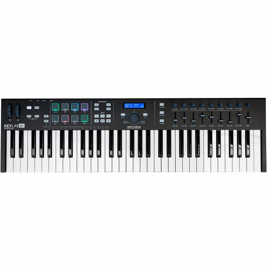 Keyboards & Midi Arturia Midi Controllers | Arturia Keylab Essential 61 Midi Keyboard Controller Black