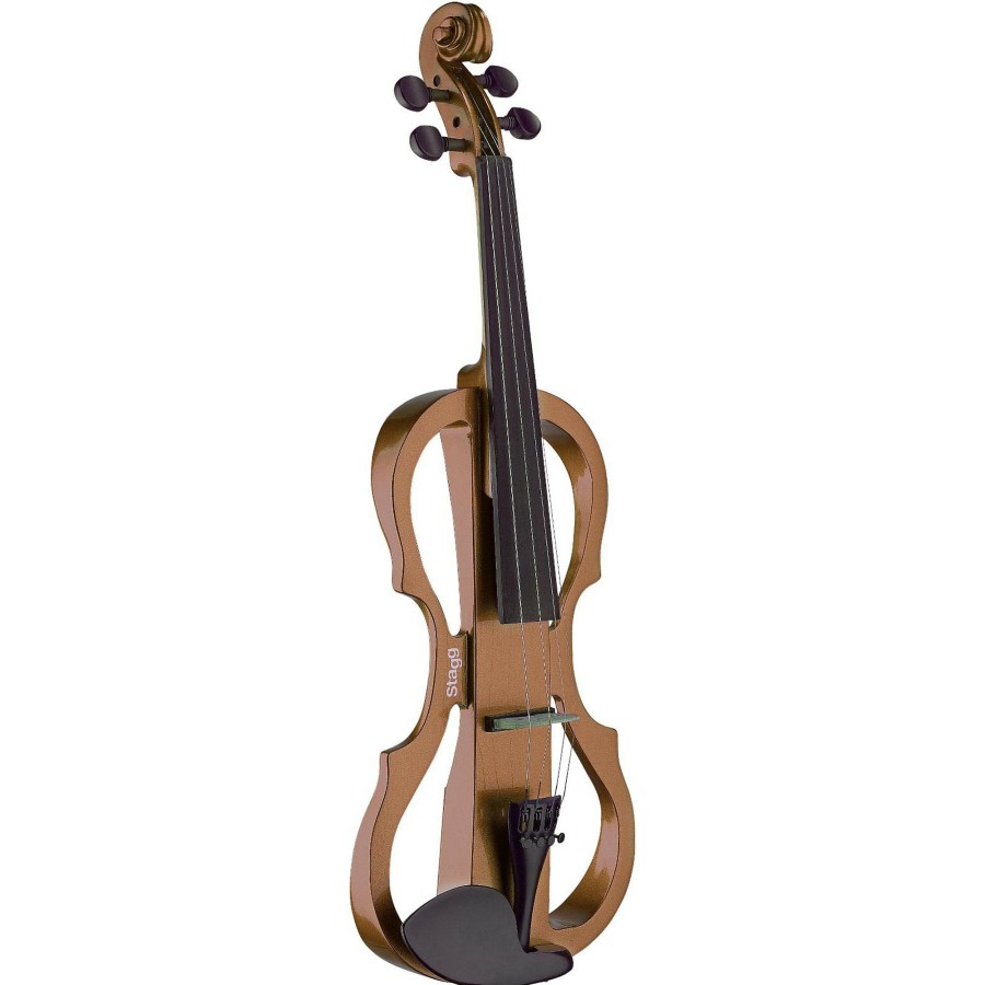 Band & Orchestra Stagg | Stagg Evn X-4/4 Series Electric Violin Outfit Violin Brown