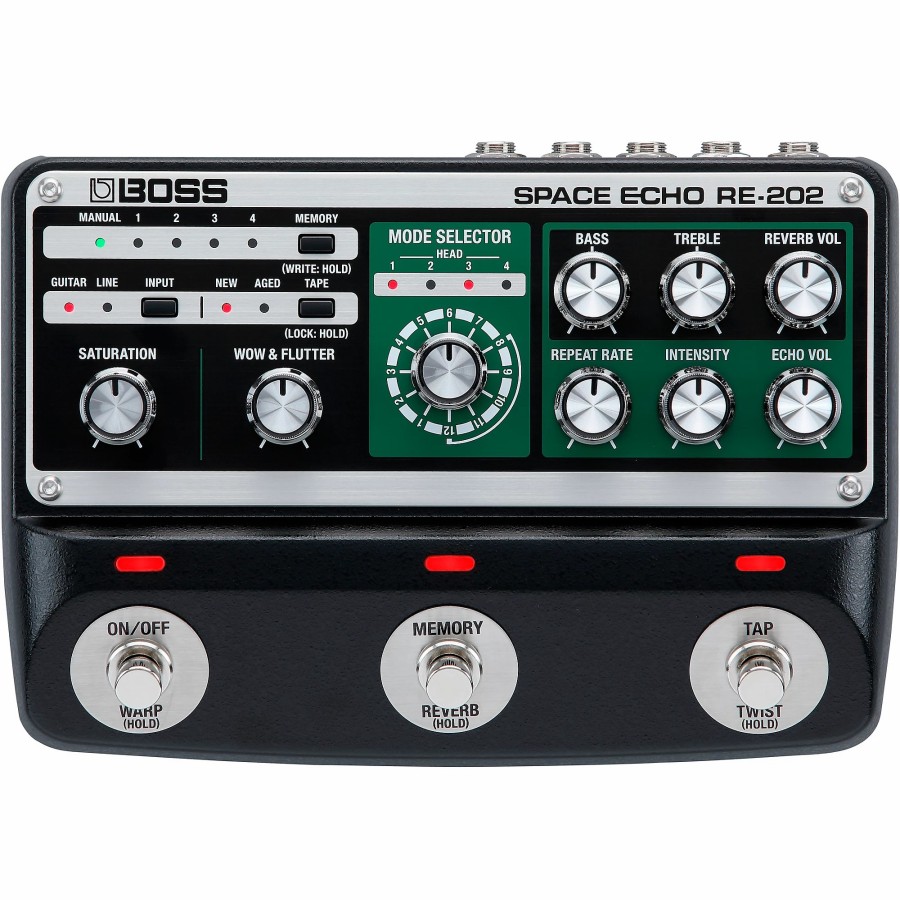 Amps & Effects BOSS Effects Pedals | Boss Re-202 Space Echo Effects Pedal Black