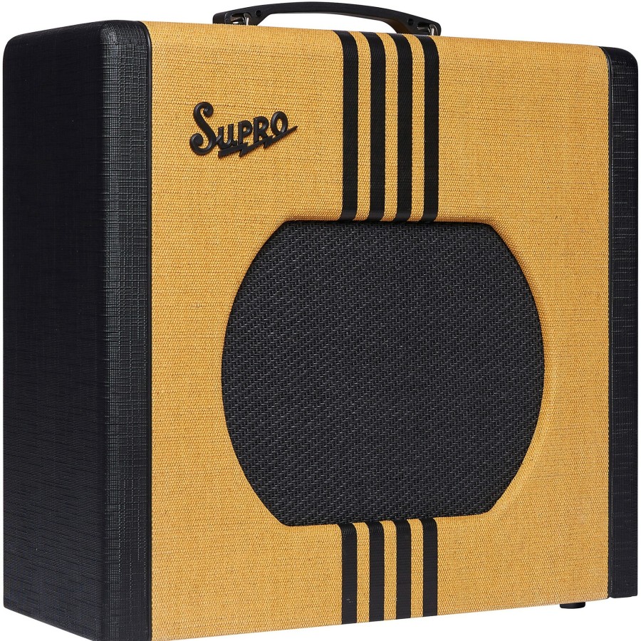 Guitars Supro Guitar Amps | Supro 1822 Delta King 12 15W 1X12 Tube Guitar Amp Tweed And Black