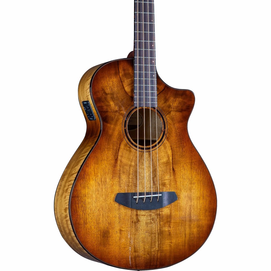 Basses Breedlove Fretted | Breedlove Pursuit Exotic S Ce Concerto Acoustic-Electric Bass Amber Burst