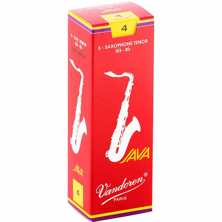 Accessories Vandoren | Vandoren Java Red Tenor Saxophone Reeds Strength 4, Box Of 5