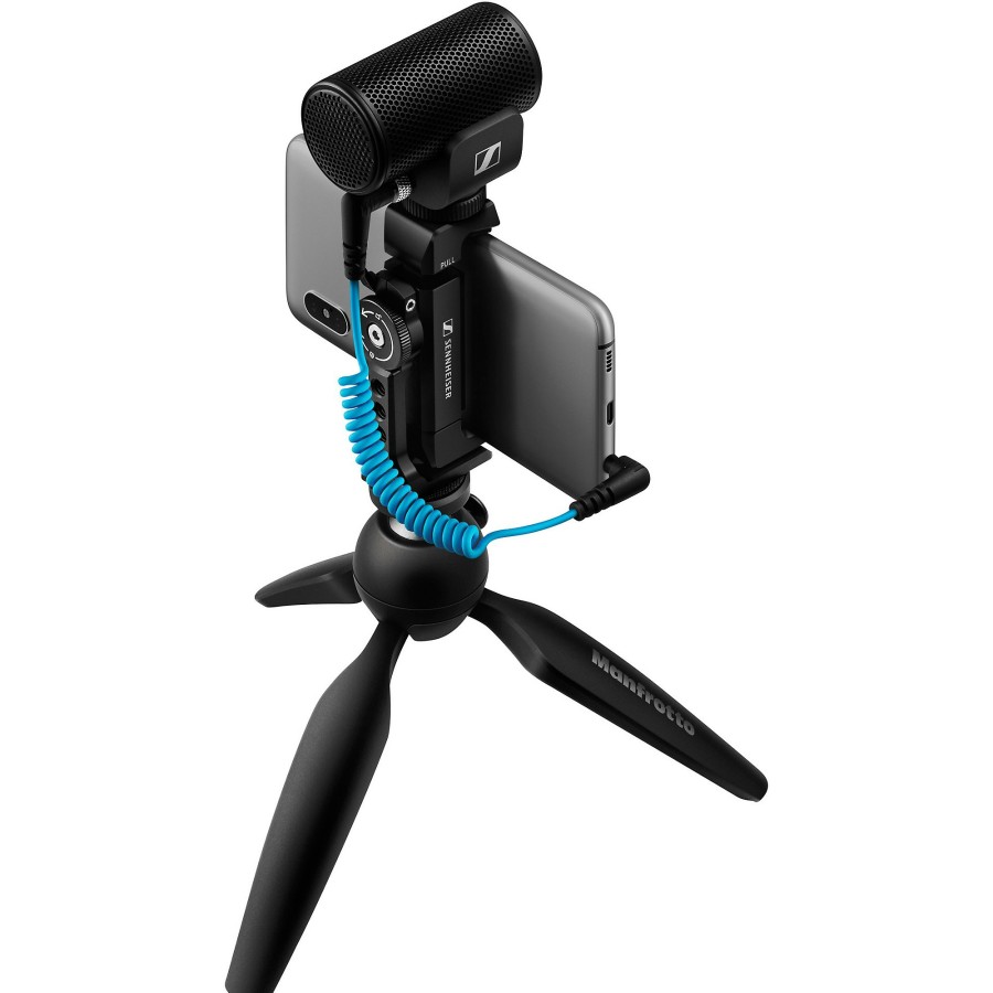 Mics & Wireless Sennheiser | Sennheiser Mke 200 Mobile Kit - Includes Mke 200 Directional On-Camera Microphone, Manfrotto Pixi Mini Tripod And Sennheiser Smartphone Clamp