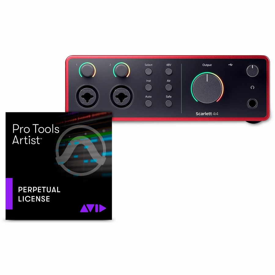 Recording Focusrite | Focusrite Scarlett Usb-C Audio Interface (Gen 4) With Avid Pro Tools Artist Perpetual (Boxed) 4I4