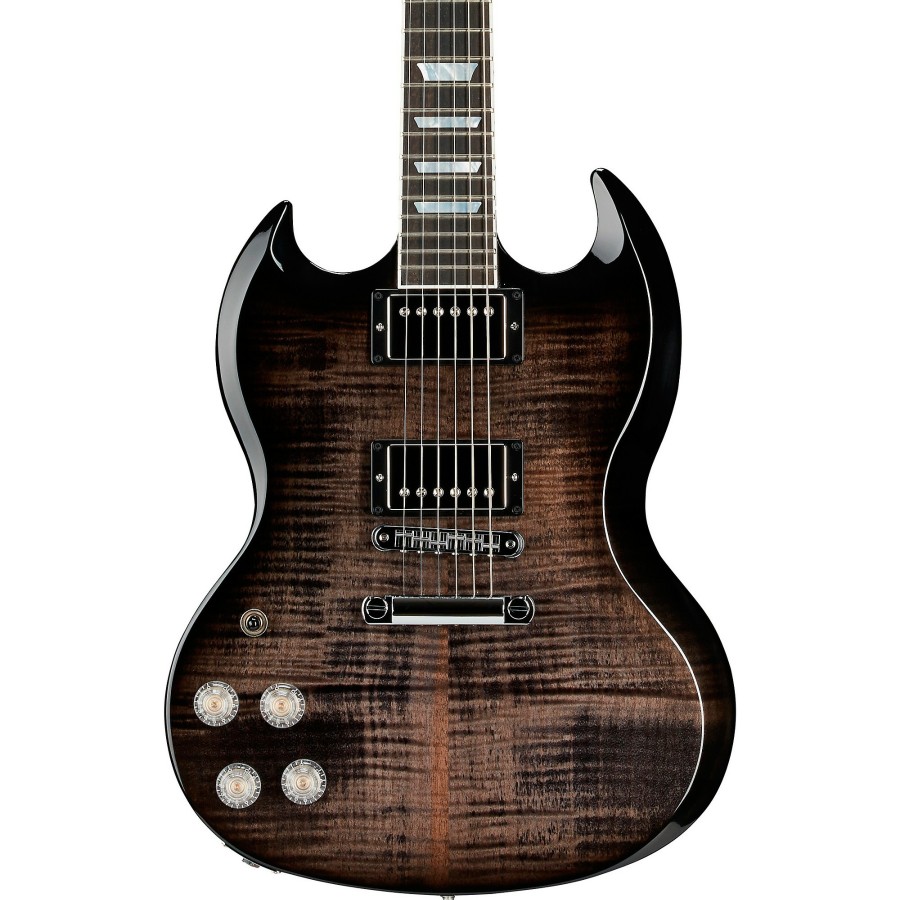 Guitars Gibson Left Handed | Gibson Sg Modern Left-Handed Electric Guitar Trans Black Fade