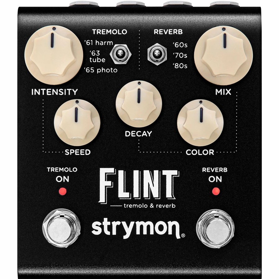 Amps & Effects Strymon Effects Pedals | Strymon Flint V2 Tremolo & Reverb Effects Pedal Black