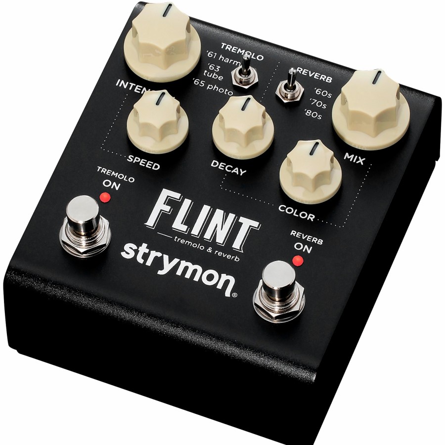 Amps & Effects Strymon Effects Pedals | Strymon Flint V2 Tremolo & Reverb Effects Pedal Black