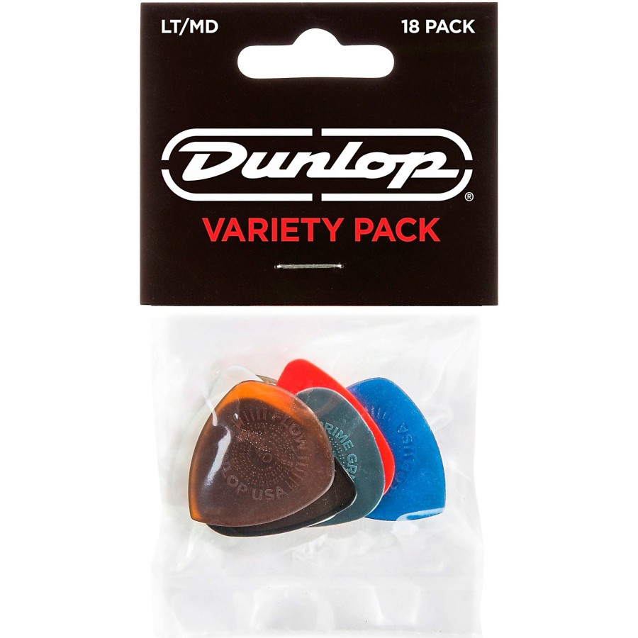 Guitars Dunlop Guitar Picks | Dunlop Variety Flex/Flow/Prime Grip Pick Pack Lt/Md-18