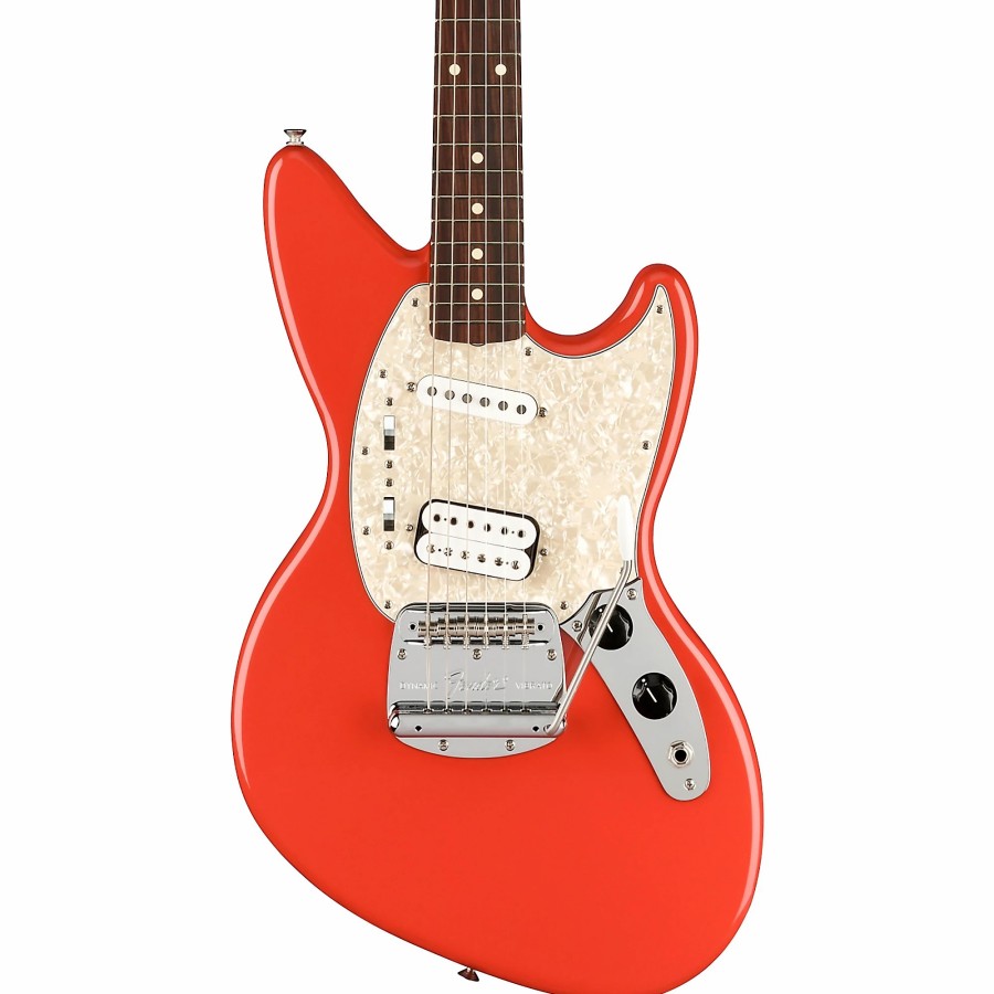 Guitars Fender Solid Body | Clearance Fender Kurt Cobain Jag-Stang Rosewood Fingerboard Electric Guitar Fiesta Red