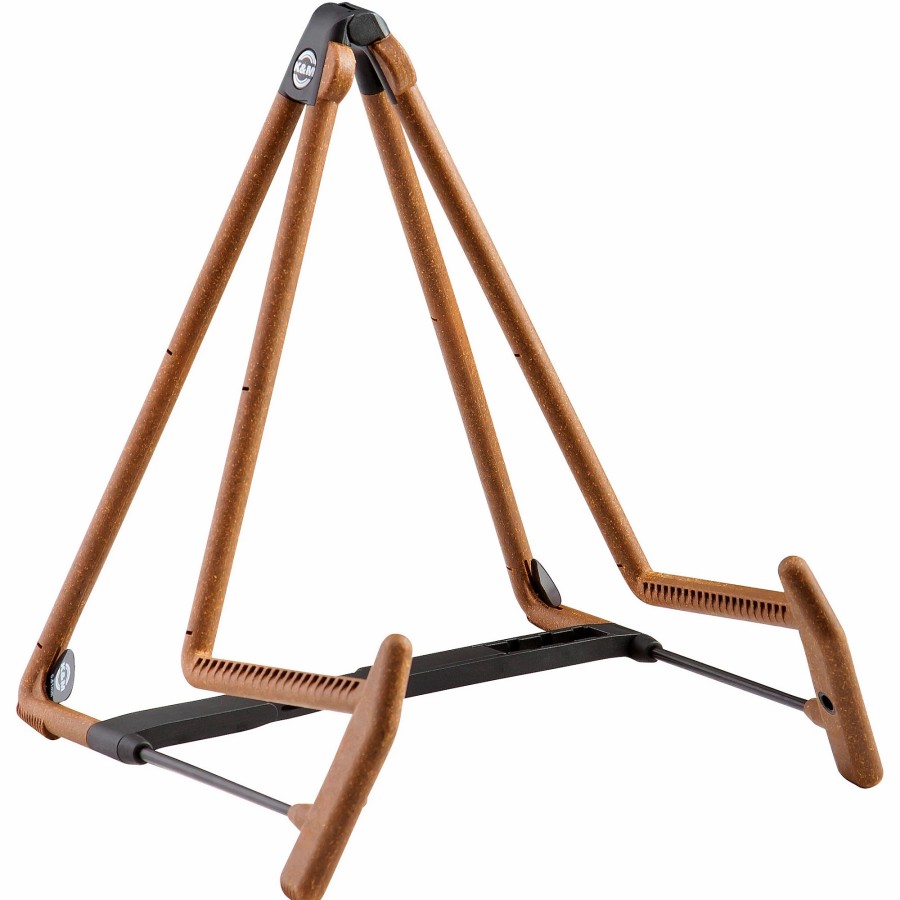 Guitars Ku0026M Guitar Stands | K&M Heli 2 Cork Acoustic Guitar Stand