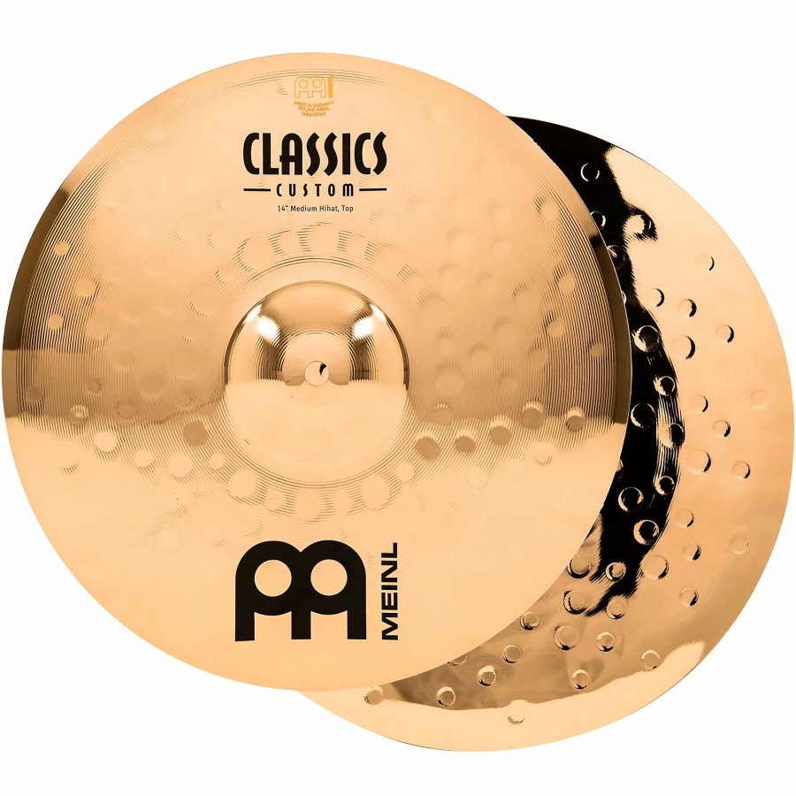 Drums MEINL Hi-Hat Cymbals | Meinl Classics Custom Medium Hi-Hats - Brilliant 14 In.