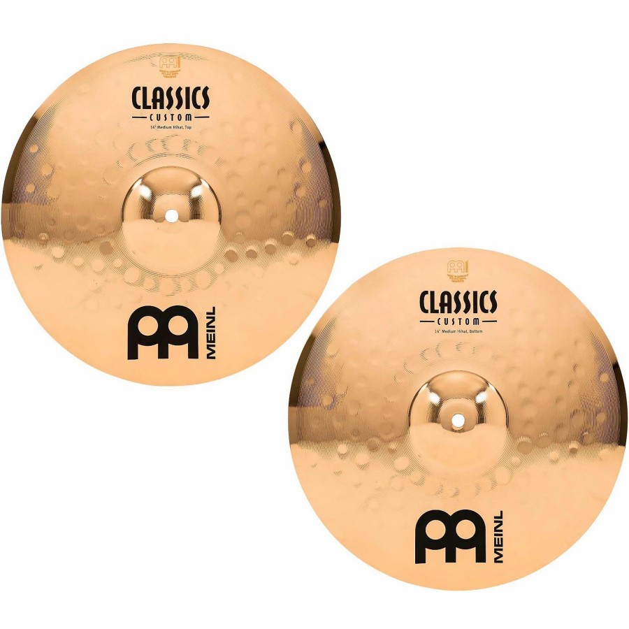 Drums MEINL Hi-Hat Cymbals | Meinl Classics Custom Medium Hi-Hats - Brilliant 14 In.