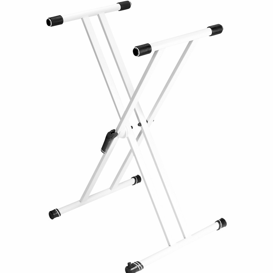 Keyboards & Midi Gravity Stands Stands & Racks | Gravity Stands Double X-Braced Keyboard Stand - White