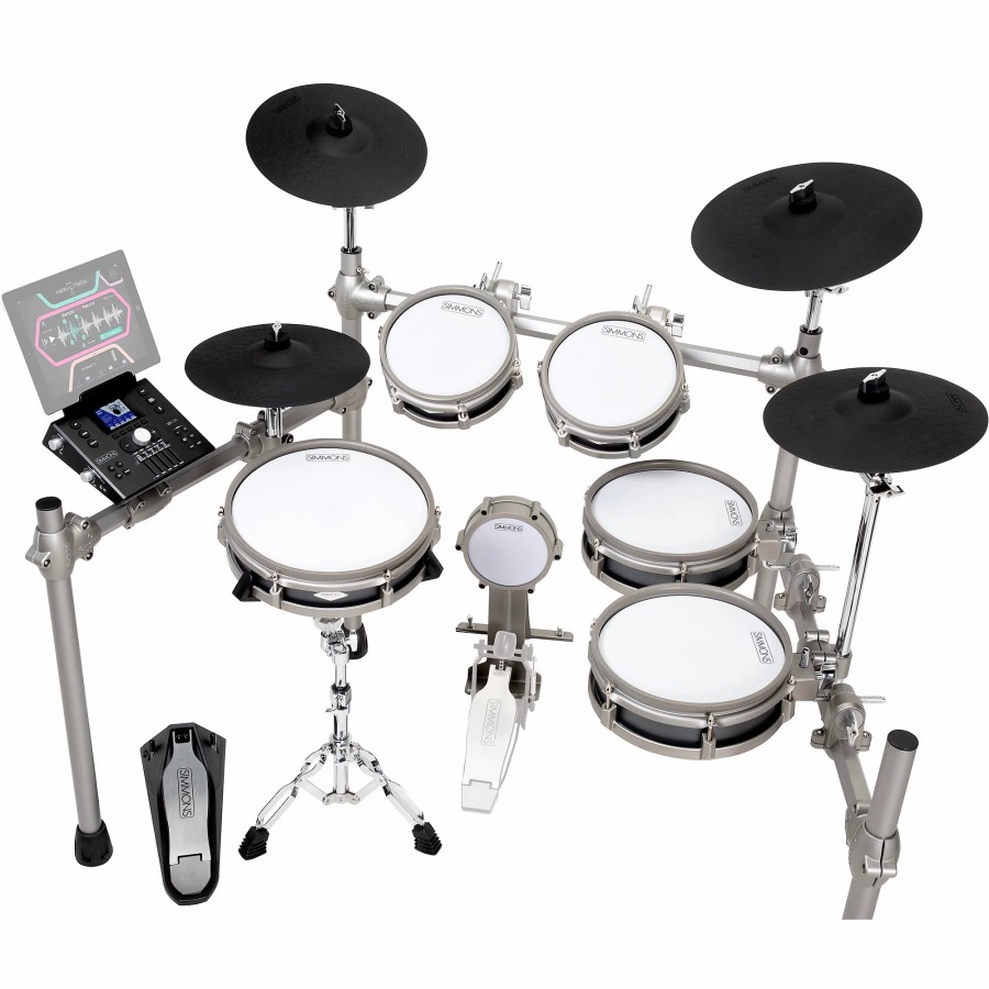 Drums Simmons Electronic Drum Sets | Simmons Sd1250 Electronic Drum Kit With Mesh Pads