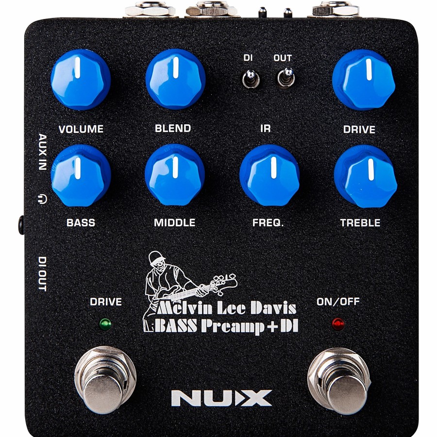 Basses NUX Bass Effects | Nux Melvin Lee Davis Bass Preamp + Di Pedal Black