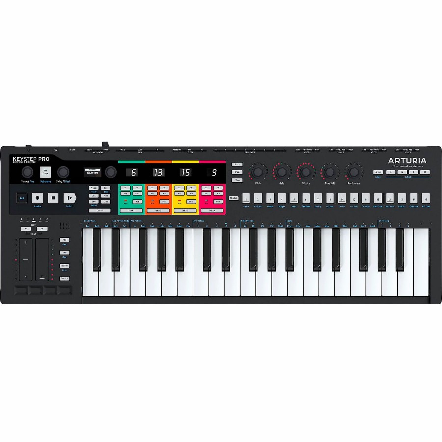 Keyboards & Midi Arturia Midi Controllers | Arturia Keystep Pro Controller And Sequencer Black