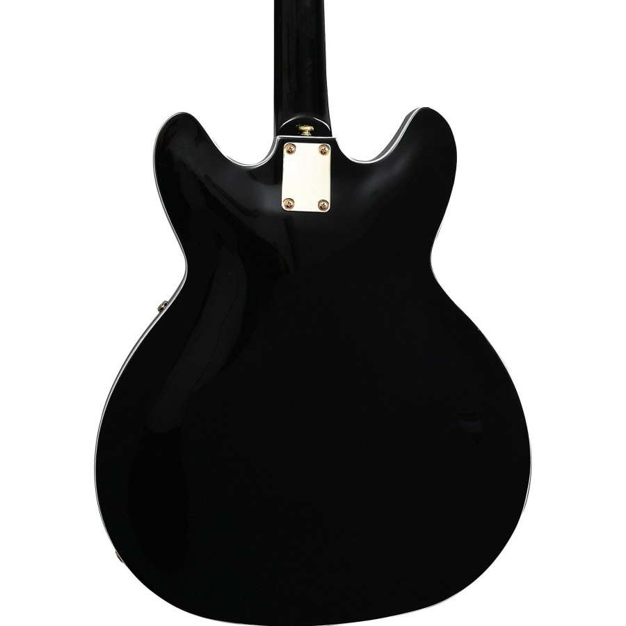 Guitars Hagstrom Hollow & Semi-Hollow Body | Hagstrom '67 Viking Ii Hollowbody Electric Guitar Standard Black Gloss