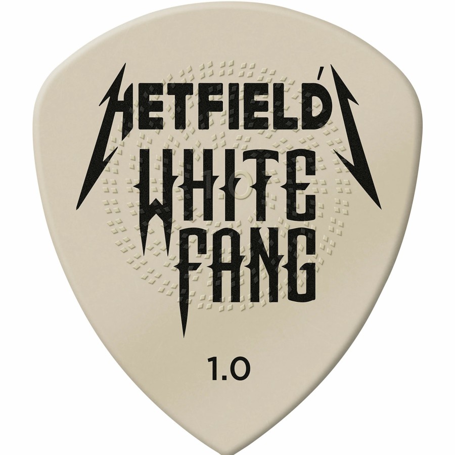 Guitars Dunlop Guitar Picks | Dunlop White Fang James Hetfield Signature Picks 1.0 Mm 24 Pack