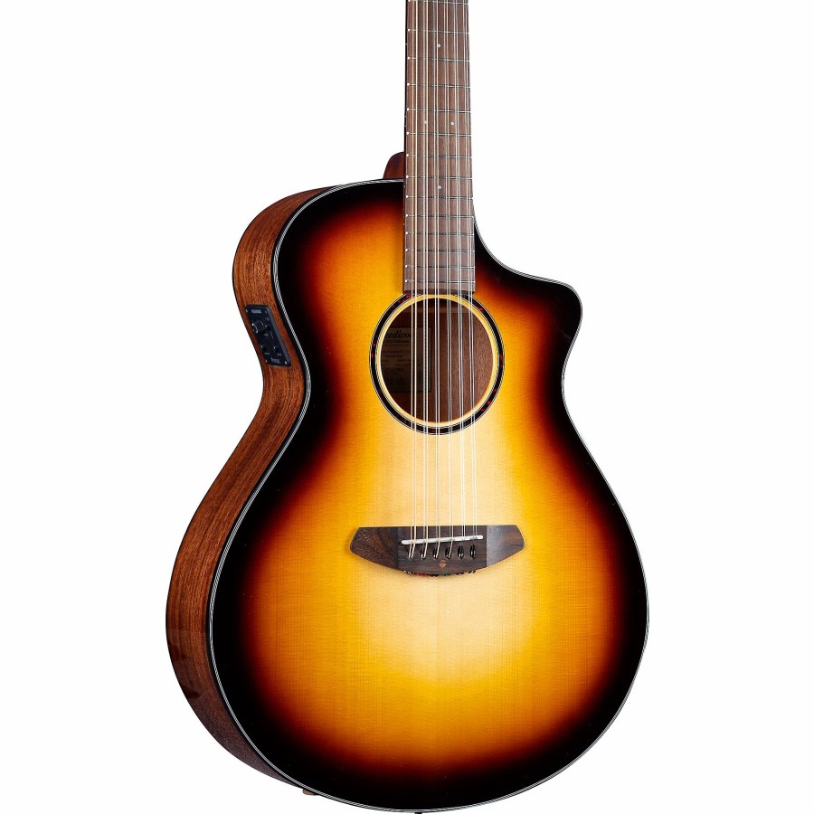 Guitars Breedlove 12-String | Breedlove Discovery S Concert 12-String Ce European Spruce-African Mahogany Acoustic-Electric Guitar Edge Burst