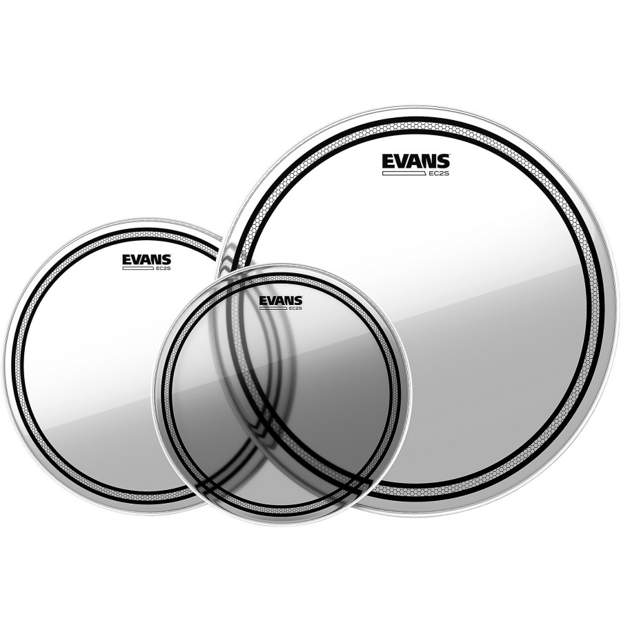 Drums Evans | Evans Ec2 Sst Clear Drum Head Pack Rock - 10/12/16